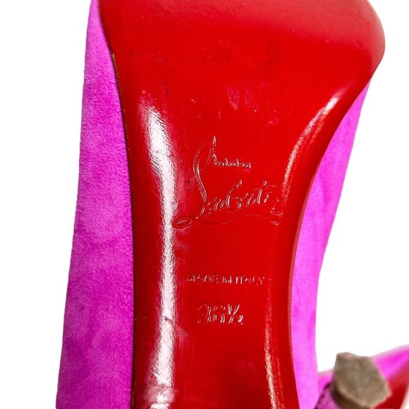 Christian Louboutin Fuchsia Heels with Sparkling Accents - Picture 15 of 16